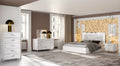 Bellmore Glossy White Glossy Grey Marble Fronts 5 pcs. Set