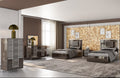 Amityville Glossy Brown 5 Pcs. Set with 48" or Full Size Bed Bedroom Set