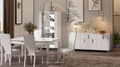 Bellmore Glossy White Dining Set